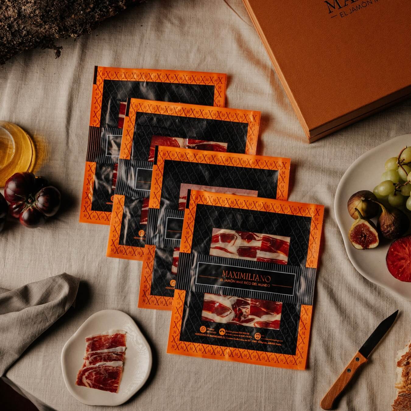 Estuche Paleta de Cebo de Campo 100% Ibérico Loncheado Máquina Estuche Paleta de Cebo de Campo 100% Ibérico Loncheado Máquina